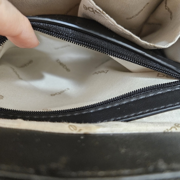 🔥Bebe Hannah mini black satchel hand bag - Picture 7 of 11